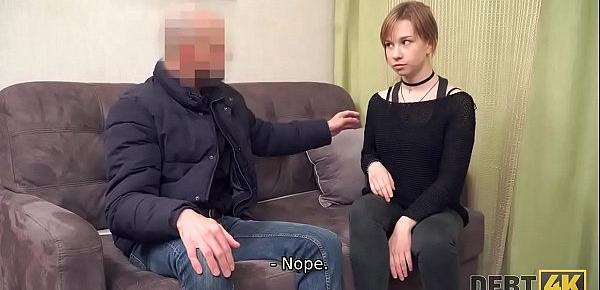  DEBT4k. Red-haired miss allows collector to screw her to forget debts